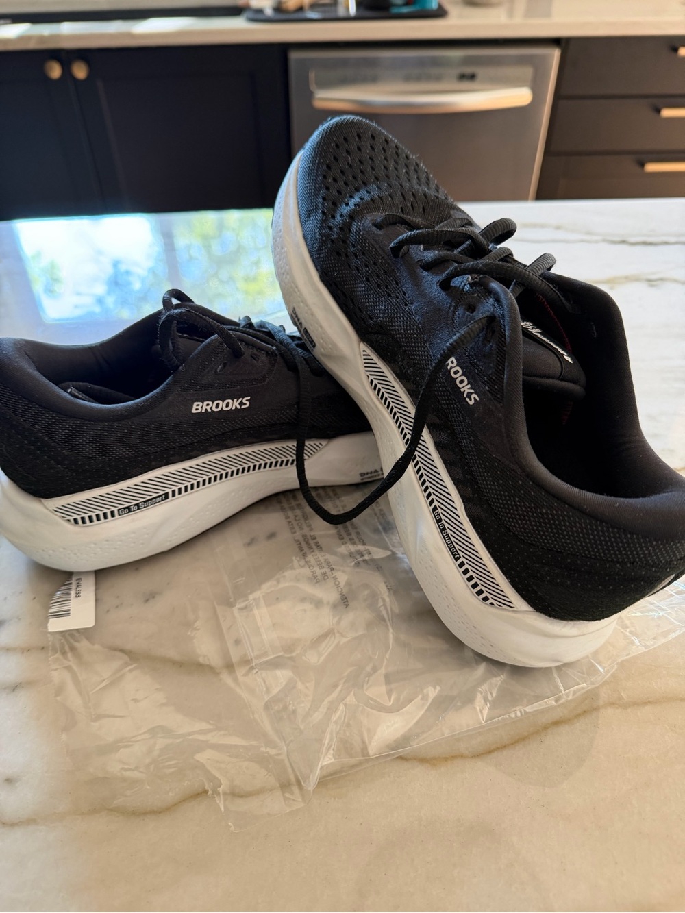 Brooks Adrenaline 24 Black and White Women's Running Sneakers